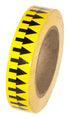 INCOM Manufacturing Directional Pipe Flow Arrow Adhesive Tape, Yellow/Black, 1 inch x 108 ft