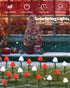 OZS 2PK 32LED 55FT 8 Red and White Christmas Decorations Mushroom Solar Lights, Christmas Lights Outdoor with Lighting