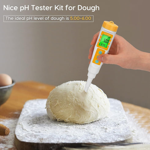 YINMIK Digital pH Meter for Food, pH Probe for Sourdough and Bread Dough, Checking The pH of Fermenting Sausages