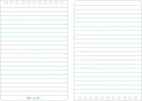 Rite In The Rain Weatherproof Top Spiral Notebook - 4" x 6", Blue Cover, Universal Pattern, 3 Pack