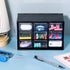 Rtteri 9 Pieces Mini Drawer Organizer, Plastic Desktop Storage Box with 9 Clear Drawers for Office