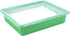 Storex Letter Size Flat Storage Tray, Organizer Bin with Non-Snap Lid, Green, 5-Pack