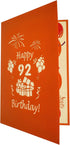 iGifts And Cards Happy 92nd Birthday 3D Pop Up Greeting Card – Unique Celebration with Balloons and Gifts