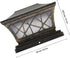 DOITOOL Waterproof Solar Outdoor Post Light Fixture with Frosted Copper Shade, Exterior Garden Floor Lamp Decor
