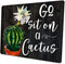 Go Sit On A Cactus Funny Quote Watercolor Floral Mouse Pad - School Office Supplies Desk Accessories