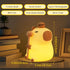 7-Color 3-Level Dimmable, 30Min 100% Capybara Night Light, Nursery Lamp, RGB & Warm Tap Control, Timer, Safe &Soft