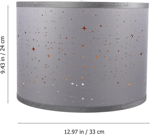 LIFKOME Bulb Table Lamp Shade Fabric Lampshades Star Drum s Hollow Out Table Cover Clip On Chandelier s Replacement