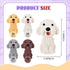 Kisston 100 Pcs 3D Dog Pencil Top Erasers, Cute Animal Erasers for Kids, Funny Dog Party Favors