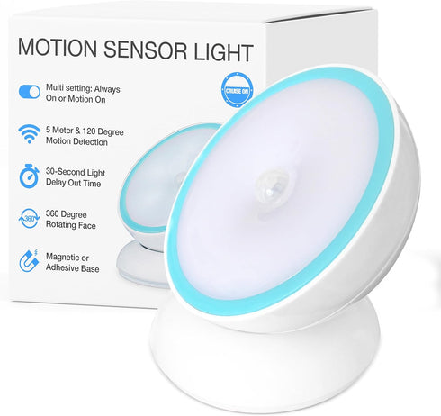 Cruise On Motion-Activated Battery LED Light with Magnetic Base, 360 Rotating Night