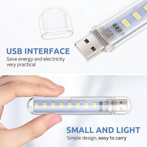 3 SEWACC Pcs USB Night Lights Small Led Lamps Portable USB Powered Lights for Home Office Desk and Party Decor