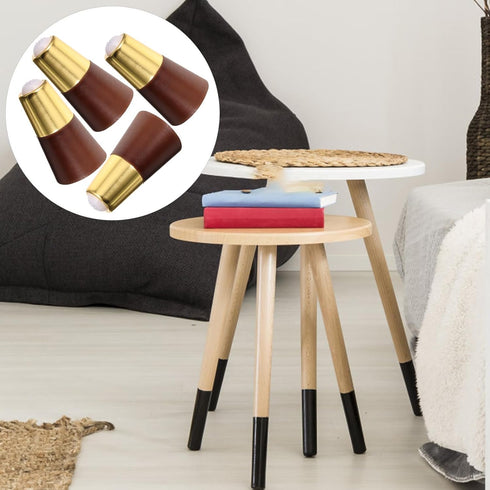 4pcs 8cm Walnut Color Solid Wood Sofa Legs Replacement Table Legs Coffee Dresser Cabinet Feet, Furniture Feet