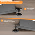 BOUNHOHE 17 inch Clamp-on Corner Desk Connector Sleeve Plate, L Desk Platform Extender Attachment, Corner Desk mat