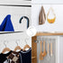 Unjumbly 4 Pack Over The Door Hooks | Fits Door Width 1 3/8" to 1 3/4", Reversible Hangers for Clothes