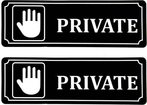 Esplanade Private Entry Restricted Sign Decal - Weather Resistant, Easy to Mount, Long Lasting Ink (9" x 3")