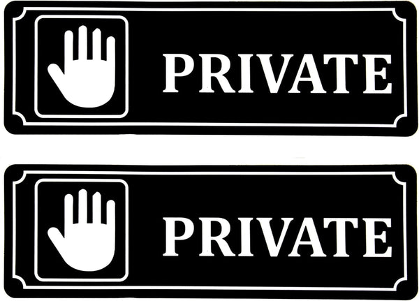 Esplanade Private Entry Restricted Sign Decal - Weather Resistant, Easy to Mount, Long Lasting Ink (9" x 3")