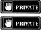 Esplanade Private Entry Restricted Sign Decal - Weather Resistant, Easy to Mount, Long Lasting Ink (9" x 3")