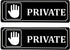 Esplanade Private Entry Restricted Sign Decal - Weather Resistant, Easy to Mount, Long Lasting Ink (9" x 3")