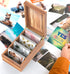 Neando 4x6 4 600 Index Card Holder, Acacia Index Card Box, Index Card Organizer Case, Wood Recipe Box with Dividers