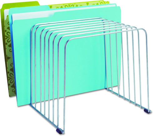 Fellowes 72012 Desktop Organizer, 11 Sections, 9" x 11.375" x 8", Wire, Silver by Fellowes