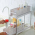 NOENNULL Rolling Cart Storage Trolley Cart Slide Out Rolling Utility Cart Shelf Rack on Wheels Multi-purpose Shelving