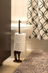 Rustic Brown Cast Iron Giraffe Paper Towel & Toilet Tissue Holder