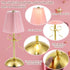 2 Pack 12 Inch Small Gold Bow Table Lamp for Girl's Bedroom Cute Coquette Bow Table Lamp with Fabric Shade Modern