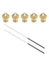 MK10 0.4mm Brass Nozzle for 3D Printer Makerbot & Extruder Cleaning Tools, M7 Thread