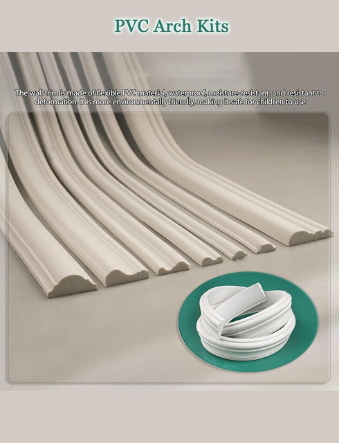 Generic 3D 3.3-32.8ft, 1.1cm/0.43in,13.1ft/4m) Cuttable Arch Shaped Molding Trim, Flexible Softness Modern Door Frame