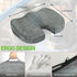 Gel Seat Cushion for Office Chair, Non-Slip Gel Memory Foam Coccyx Cushion for Tailbone Pain Relief, Desk Chair Car