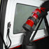 Adjustable Roll Bar Fire Extinguisher Mount Holder for 3 lb Jeep Wrangler Unlimited, Black with USA Flag