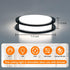7.5 Inch 7.5 2700K/3000K/3500K/4000K/5000K 12W Round Black Ceiling Light Fixture for Living Room - Black LED Flush