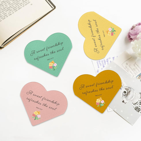 HUHALLI 4Pcs Bible Bookmark Leather Friendship Gifts Best Friend Christian Spiritual Religious Bible Verse Gifts