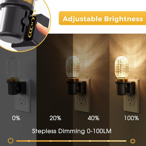 Dimmable 3000K 1-Pack L LOHAS LED Night Lights Plug into Wall, Plug in Night Light with Light Sensor, Night Light, LED