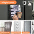 Magnetic File Holder, 3-Tier Black File Organizer for Cabinets, Mail & Magazine Holder, No-Drill Mount for Office Home
