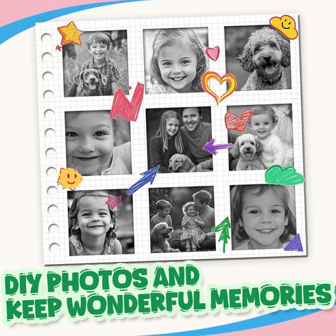 720Pcs 57x25mm 10 Kids(72 Thermal Paper for Kids Camera Instant Print, Instant Print Paper, Rolls Kids Camera Instant