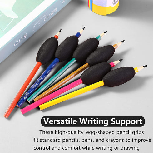 Zonon 6 Writing Aid Trainer for Adults Foam Egg Grips Pen Cushioned Holders Writing Aid Trainer for Handwriting Drawing