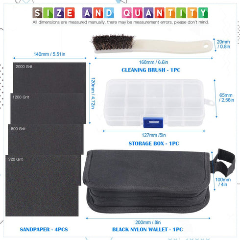 Glarks 18Pcs Assorted Wood Rasp Set with 12Pcs Mini Hand Metal Files, Brush, Storage Box & 4Pcs Sandpaper
