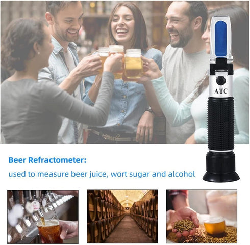 VGVGV 1.000-1.120 0-32% Brix Refractometer, Beer Wort Refractometer Specific Gravity Brix Differential Refractometer