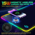 GIM RGB Gaming Mouse Pad with 15W Wireless Charging, Extra Large 800x300x4MM LED Mouse Pad, Non-Slip Rubber Base (Black)