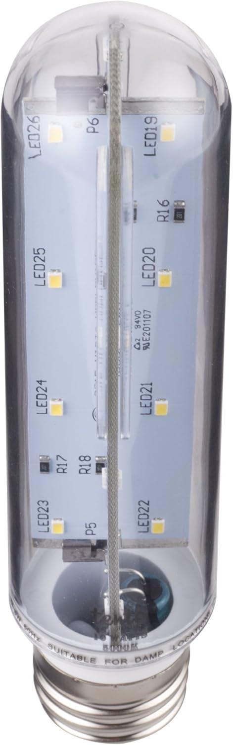 Tento T10 LED Tube Light, E26 Medium Base, 60W-70W Replacement, 5000K Cool White, Aquarium Light Bulb, 2 Pack