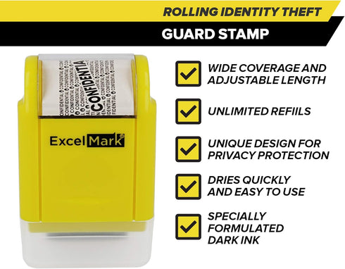 ExcelMark Rolling Identity Theft Stamp (Small)