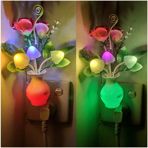 2Pack Plug in LED Night Light w/Auto Dusk to Dawn Sensor,AUSAYE 0.5W