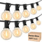 RTTY Outdoor String Lights 60 FT, Patio Lights with 32pcs Plastic G40