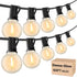 RTTY Outdoor String Lights 60 FT, Patio Lights with 32pcs Plastic G40