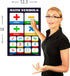 Math Posters 12 Pack, Grade School Charts, Glossy Paper (12.5x18)