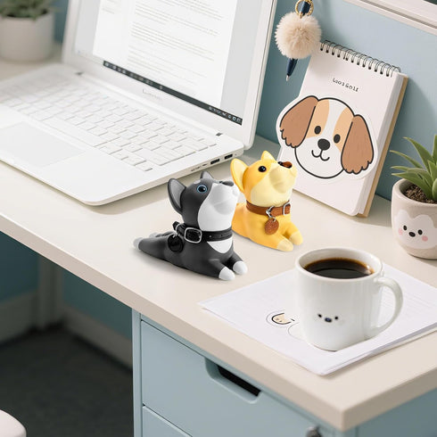 DomeStar Shiba Inu Door Stopper - Cute Decorative Animal Doorstop Wedge for Home & Office, Brown