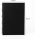 DSTELIN 9 inch x 6 inch, 100GSM, Blank Spiral Notebook, 1-Pack, Soft Cover, Sketch book, 160 Pages / 80 Sheets, (Black)