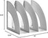 SAYEEC Magazine File Holder, 3 Compartment Desktop Organizer for Notebooks and Documents, Gray