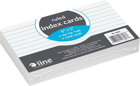 C-Line 3" 5", 100/PK (48807) Index Cards, x White