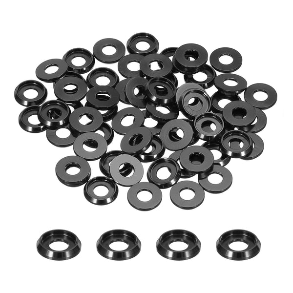 MECCANIXITY M5 Cone Cup Countersunk Washers, Pack of 60 Aluminum Gaskets for RC/FPV/PC/Drone Accessories